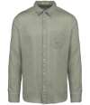 SP504 Spasso Long Sleeve Linen Shirt almond green colour image
